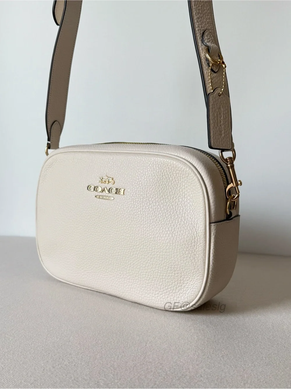 NWT Coach Detachable thicker strap Large Jamie Camera Crossbody bag Chalk White